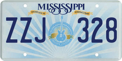 MS license plate ZZJ328