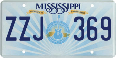 MS license plate ZZJ369