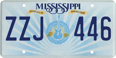 MS license plate ZZJ446