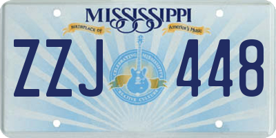MS license plate ZZJ448
