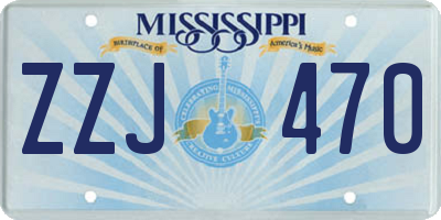 MS license plate ZZJ470