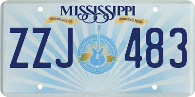 MS license plate ZZJ483