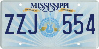 MS license plate ZZJ554