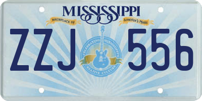 MS license plate ZZJ556
