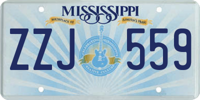 MS license plate ZZJ559
