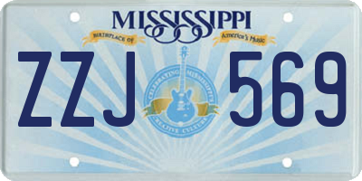 MS license plate ZZJ569