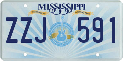 MS license plate ZZJ591
