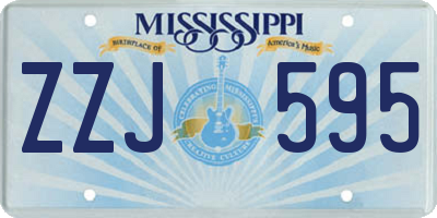 MS license plate ZZJ595