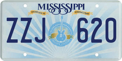 MS license plate ZZJ620