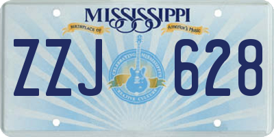 MS license plate ZZJ628