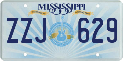 MS license plate ZZJ629