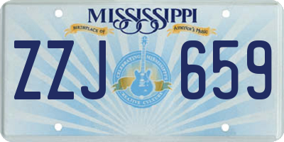 MS license plate ZZJ659