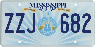 MS license plate ZZJ682