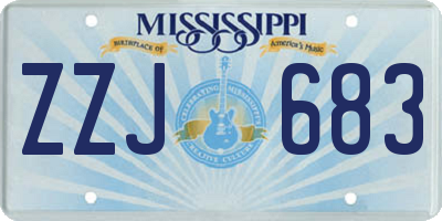 MS license plate ZZJ683