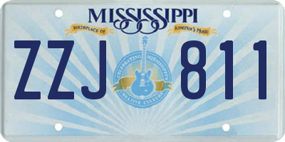 MS license plate ZZJ811