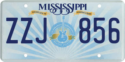 MS license plate ZZJ856