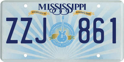 MS license plate ZZJ861