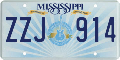 MS license plate ZZJ914