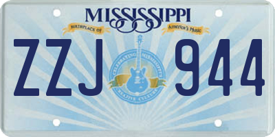 MS license plate ZZJ944