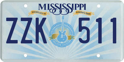 MS license plate ZZK511
