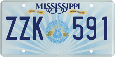 MS license plate ZZK591