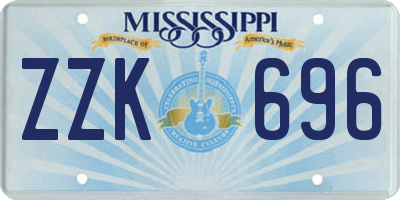 MS license plate ZZK696