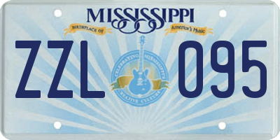 MS license plate ZZL095