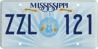 MS license plate ZZL121