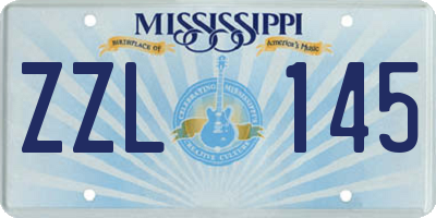 MS license plate ZZL145