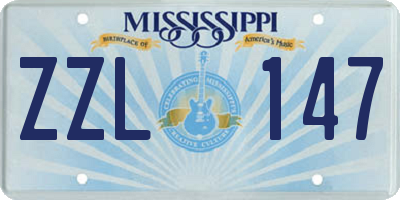 MS license plate ZZL147