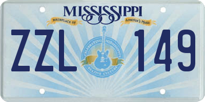 MS license plate ZZL149