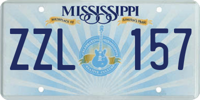 MS license plate ZZL157