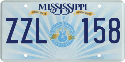 MS license plate ZZL158
