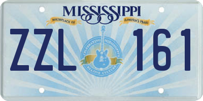 MS license plate ZZL161