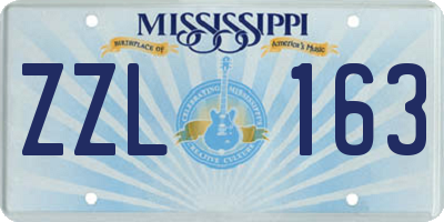 MS license plate ZZL163