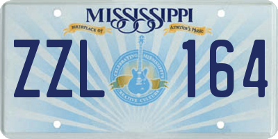 MS license plate ZZL164