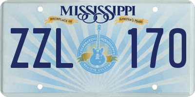 MS license plate ZZL170
