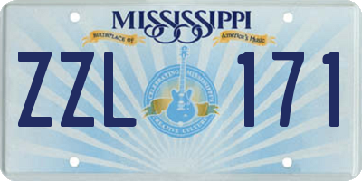 MS license plate ZZL171