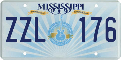 MS license plate ZZL176