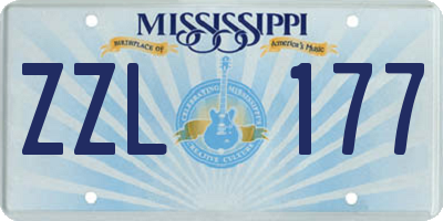 MS license plate ZZL177