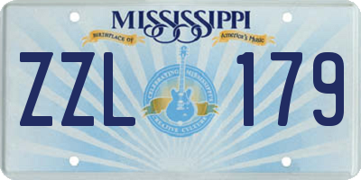 MS license plate ZZL179