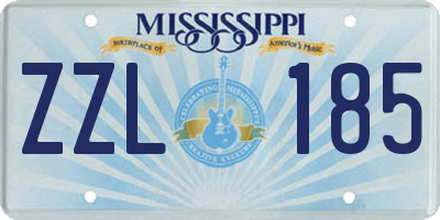 MS license plate ZZL185