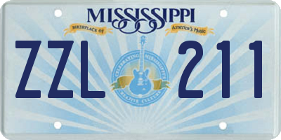 MS license plate ZZL211