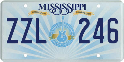 MS license plate ZZL246