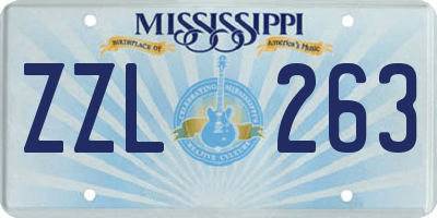 MS license plate ZZL263