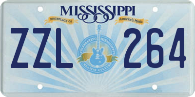 MS license plate ZZL264