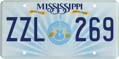 MS license plate ZZL269