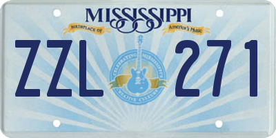 MS license plate ZZL271