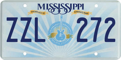 MS license plate ZZL272