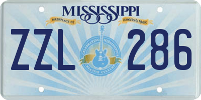 MS license plate ZZL286